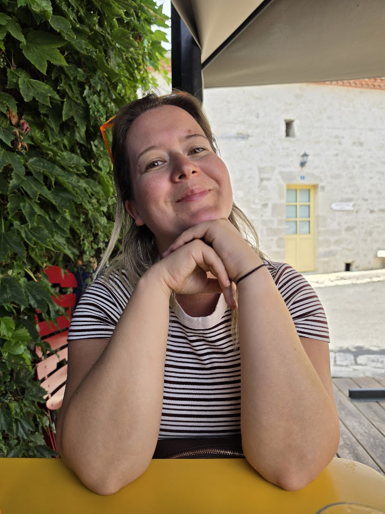 Exploring the village of Charroux on Abi’s birthday